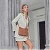 Generic Crossbody Bags Trendy Vegan Leather Hobo Purses Shoulder Handbags brown - 2 of 4