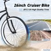 NAYSAYE 26 Inch Single Speed Beach Cruiser Adult Bike Steel Frame for Relaxed Outdoor Riding, Black, 69.29"*25.98"*39.37" - 3 of 4