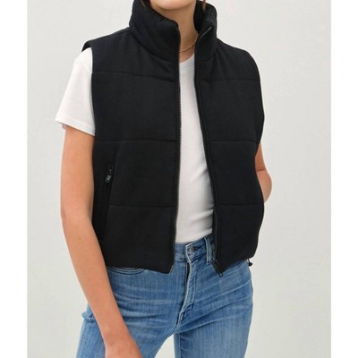Women's Puffer Vest with Zipper - be cool