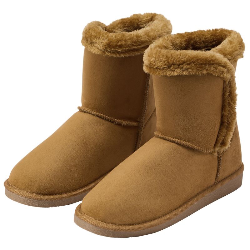 Alpine Swiss Mindy Womens Classic Short Winter Boots Faux Fur Lined Warm Comfort Shoes, 2 of 7