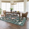 Washable Folding Floral Print Rug, Non-Slip Backing for Living Room Bedroom - 2 of 4