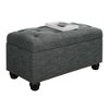 Breighton Home Designs4Comfort 7th Avenue Storage Ottoman Light Charcoal Gray Fabric - 3 of 4