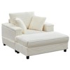 Mjkone 43" W Oversized Chaise Lounge Chair Indoor with Ottoman - 4 of 4
