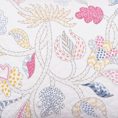 Flamingo Queen Cotton Reversible Quilt Set