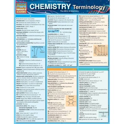 Chemistry Terminology - (Quick Study: Academic) by  Mark Jackson (Poster)