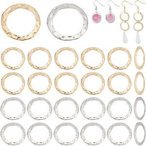 100pcs 16mm Hoop Charms, Gold & Silver Round Linking Rings for Christmas Jewelry Making (Earrings, Necklace) - 1 of 4
