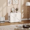 Whizmax Cat Litter Box Enclosure, Hidden cat Litter Box Furniture with with 2 Doors and Pads, Wooden Kitty Litter Box Cabinet Furniture - 2 of 4