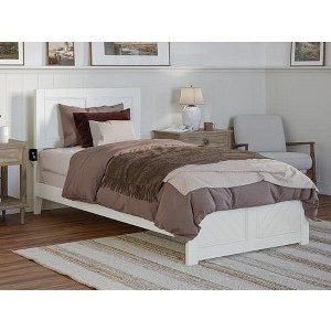 AFI Furnishings Canyon Twin XL Foundation Bed Frame with Matching Footboard, White - 1 of 4
