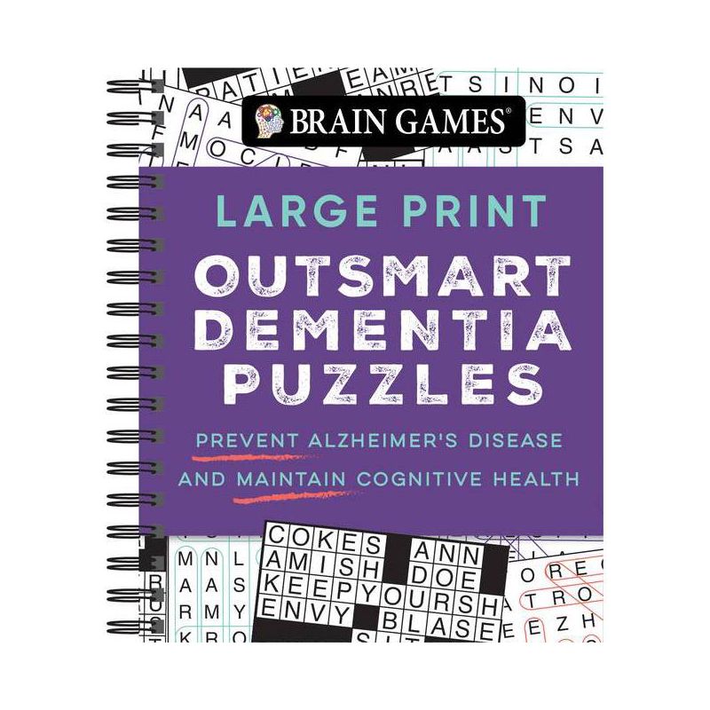 Brain Games - Large Print Outsmart Dementia Puzzles - (Brain Games Large Print) by  Publications International Ltd & Brain Games (Spiral Bound), 1 of 2