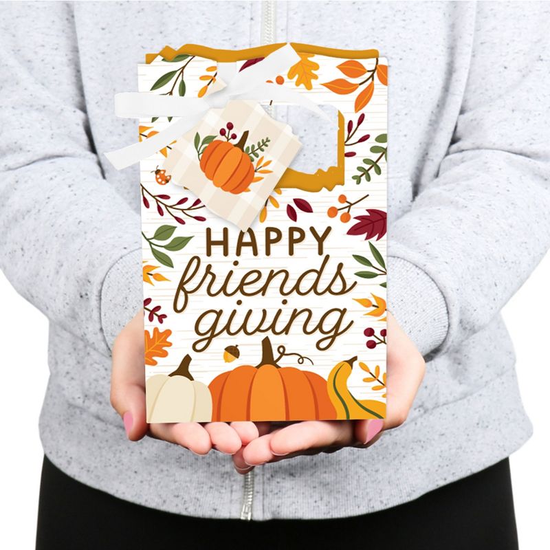 Big Dot of Happiness Fall Friends Thanksgiving - Friendsgiving Party Favor Boxes - Set of 12, 5 of 7