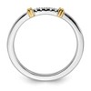Black Bow Jewelry 1.5mm 14k White & Yellow Gold .04 Ctw Diamond Stackable Band - 2 of 4