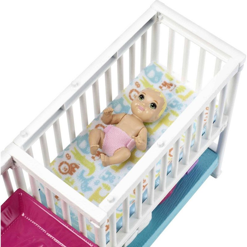 Barbie Skipper Babysitters Inc Nap &#39;n&#39; Nurture Nursery Dolls and Playset, 6 of 19