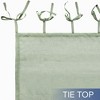 Awesome Home  Grayson Stripe Sheer Tie Top Curtains Pair - 4 of 4