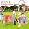 Costway Jumbo 4-to-Score 4 in A Row Giant Game Set with Carry Bag Stickers for Kids Adults Yellow/Red - 2 of 4