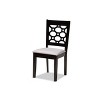 4pc Peter Fabric Upholstered and Wood Dining Chairs - Baxton Studio - image 2 of 4