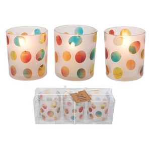 Transpac Glass Polka Dot Votive Holder Set of 3 Home Decorations Spring - 1 of 1