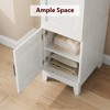 Armoire Wardrobe Closet with 2 Doors,72" Wooden Wardrobe Cabinet with Hanging Rod, Narrow Tall Armoire with 18 Adjustable Shelves for Bedroom - 4 of 4