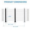 36 Inch Level Drilled Cable Railing Post Kit Includes Handrail, 2 Pack Black Posts and Wire Rope, Stainless Steel Cable Railing System Kit - 3 of 4