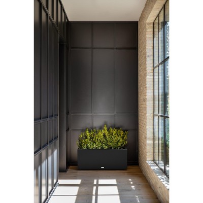 Black Rectangular Plastic Long Box Planter