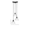 Toltec Lighting Europa 3 - Light Pendant in  Matte Black with 7" Gold Ice Shade - 2 of 2