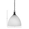 Toltec Lighting Carina 1 - Light Pendant in  Matte Black with 14" Opal Frosted Shade - 2 of 2