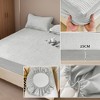 Unique Bargains Lattice Stitching Fitted Sheet 1 Pc - 2 of 4