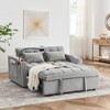 SKRAN Versatile Foldable Sofa Bed in 3 Lengths, Modern Sofa Sofa Sofa Velvet Pull-Out Bed, Adjustable Back and Ashtray and Swivel Phone Stand - 2 of 4