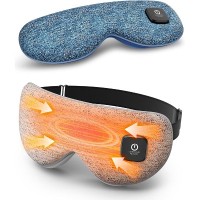 Cordless Heated Eye Mask - 3 Temperature Modes Washable with Replaceable Shell