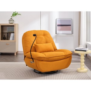 270° Swivel Glider Power Recliner with USB Charger, Bluetooth Music Player, Multi-Function Modes for Sleep, Work, Gaming, and Leisure - 1 of 4