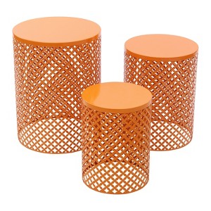 YIYIBYUS Outdoor Side Table, Metal Frame Accent Table, Modern End Table - 1 of 4
