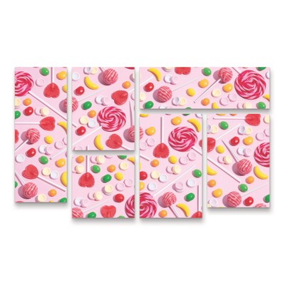 Trademark Fine Art Julia Ramiro  Caramelos.1 3 Piece Panel Set Art