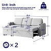 NicBex Couches for Living Room 85.8" Convertible 2 in 1 Pull Out Sofa Bed Upholstered Sleeper Sofa with Storage and Charging Port, Gray, Light Gray - 3 of 4