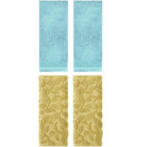 REGALWOVEN 4 Pcs Bathroom Absorbent Soft Boho Hand Towel - 1 of 4