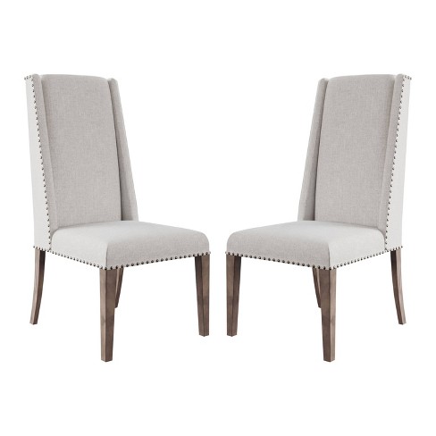 Cream upholstered dining discount chairs