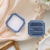 Unique Bargains Portable Double Slots Velvet Jewelry Ring Box for Proposal Engagement Wedding - 4 of 4