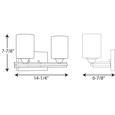 Graphite and Brushed Nickel Modern Dimmable Bath Light