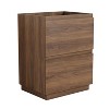 NicBex Floating Wall Mounted Bathroom Vanity without Sink,Modern Bathroom Sink Vanity with Double Drawer,24" Bathroom Sink Cabinet,Brown - 2 of 4