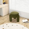 Kumasinova 20.5" Round Ottoman Stool,Soft Boucle Upholstered Footrest Ottoman for Living Room,Cozy 3-Legged Stool with High Density Foam Filling - 2 of 4