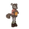 Transpac Plush Standing Squirrel Figurine Multicolor Fall Harvest Tabletop Decoration Indoor Gift Hostess Seasonal Decor - 2 of 3