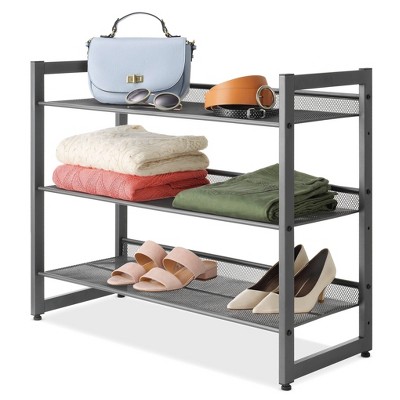 Buy Whitmor Plastic & Metal 3 Tier Gunmetal Mesh Shelves, 6740-4579Online  at Best Price in UAE