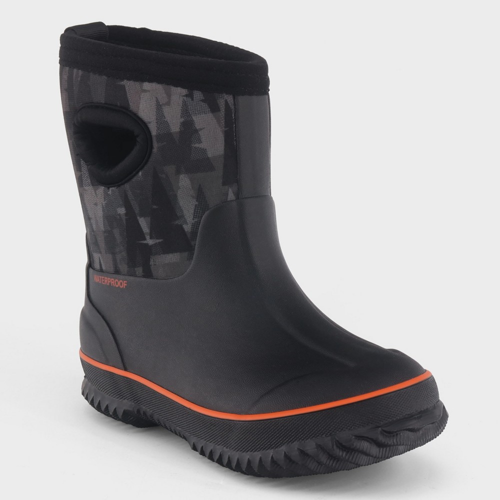 Toddler Boys' Jace Neoprene Cold Winter Boots - Cat & Jack Black 9