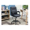 Anybear Black Upholstered Seat back Adjustable Chair Faux Leather - 2 of 4