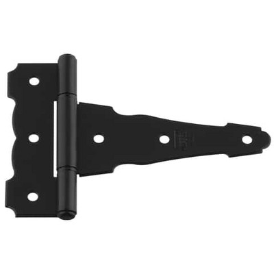 National Hardware 4 In. L Black Steel Ornamental T Hinge 1 Pk : Target