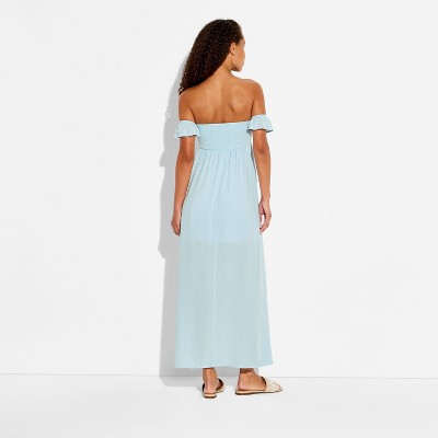 Женские платья Wild Fable Women's Smocked Flutter Sleeve Maxi Dress - Wild Fable™ Blue S — фото 2