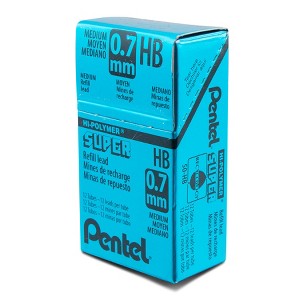 Pentel® Super Hi-Polymer Lead Refill (0.7mm) Medium, HB, 12 Pieces/Tube, 12 Tubes/Box - 1 of 4