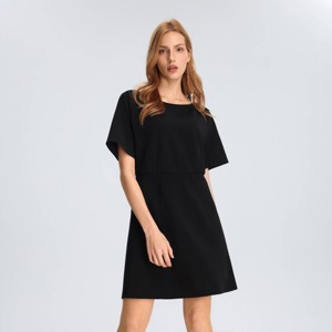 short black dress with sleeves Summer Casual Summer Puff Sleeve Lace Pleated Mini Women's Dress : Clothing, Shoes & Jewelry line dress from Karen Kane offers a flattering silhouette that effortlessly transitions from casual to chic Karen Kane Short Sleeve A-Line