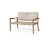 Christopher Knight Home Kiara Outdoor Wicker and Acacia Wood Loveseat, Light Brown - 4 of 4