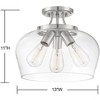 Savoy House Octave 3 - Light Semi-Flush Mount in  Satin Nickel - 3 of 4