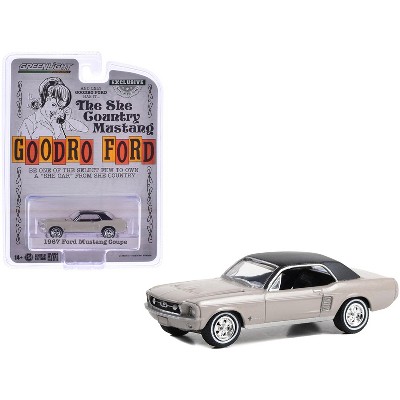 1967 Ford Mustang Coupe "She Country Special" Autumn Smoke with Black "Hobby Exclusive" 1/64 Diecast Model Car by Greenlight
