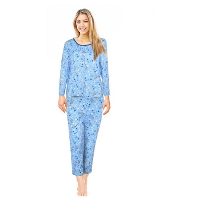 JEFFRICO Pajamas For Women 2 Piece Set Long Sleeve Sleepshirt With Pants Sleepwear Soft Pajamas
